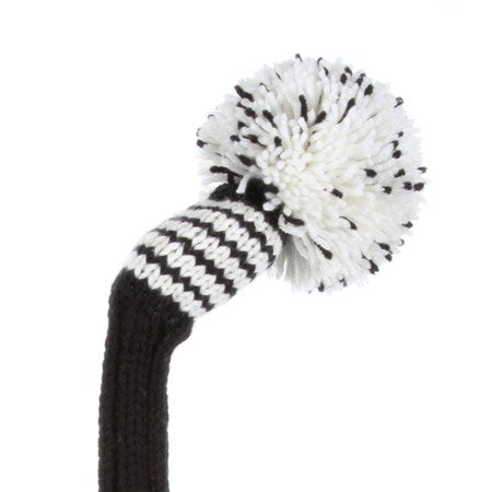 Black & White Fairway, 5 Stripes, Medium Pom