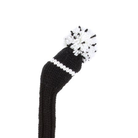 Black & White Hybrid Headcover, 1 Stripe, Small Pom